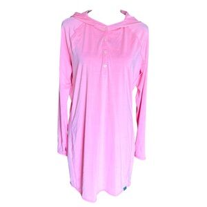 Women's Avid PACIFICO Cover-Up UV sun protection Dress pink sz L